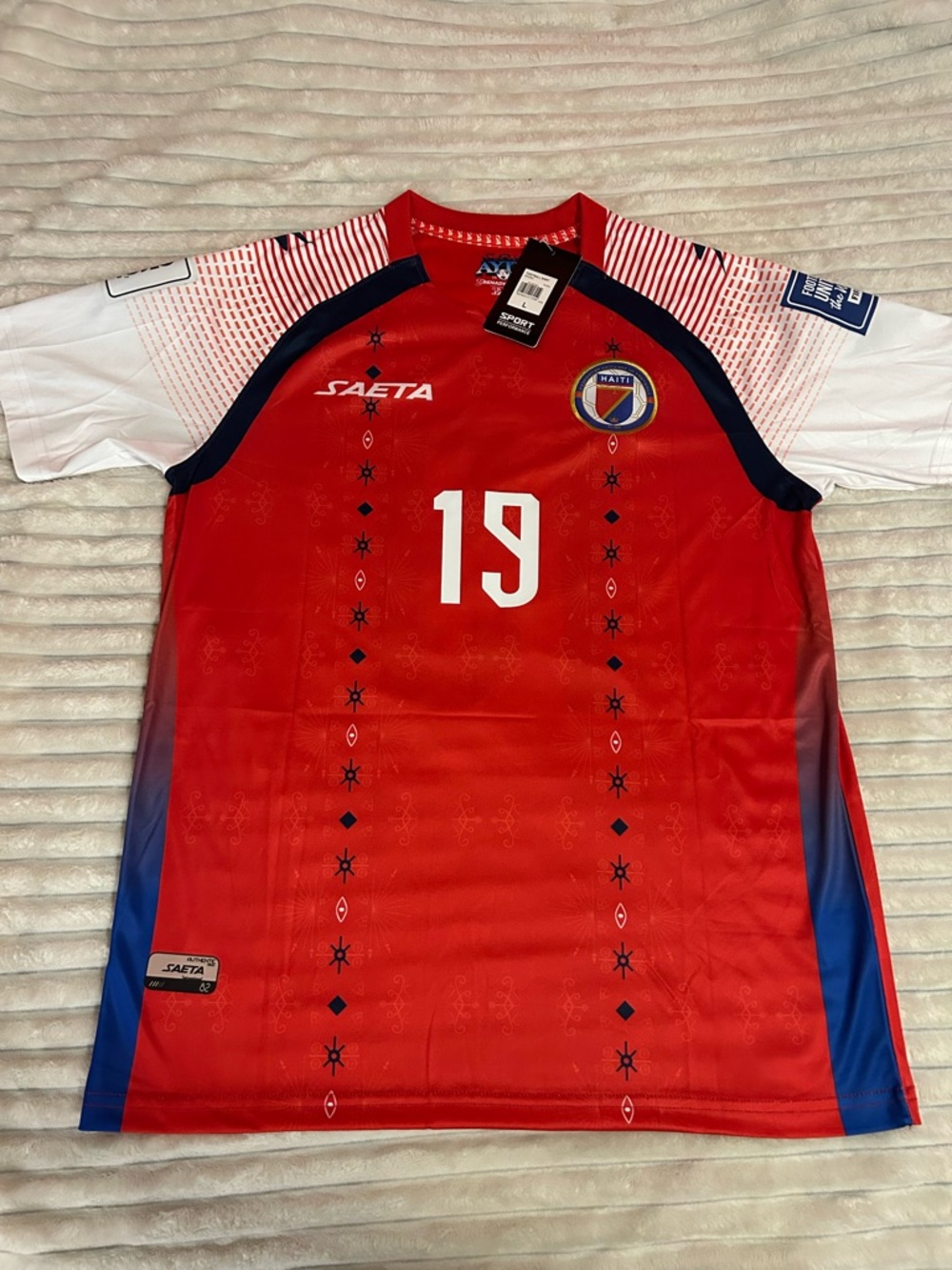 Men’s Red #19 Soccer Jersey